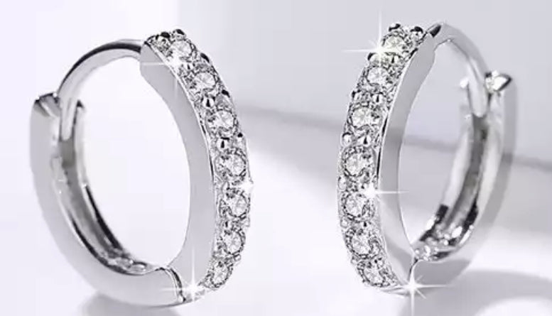 Moissanite hoops