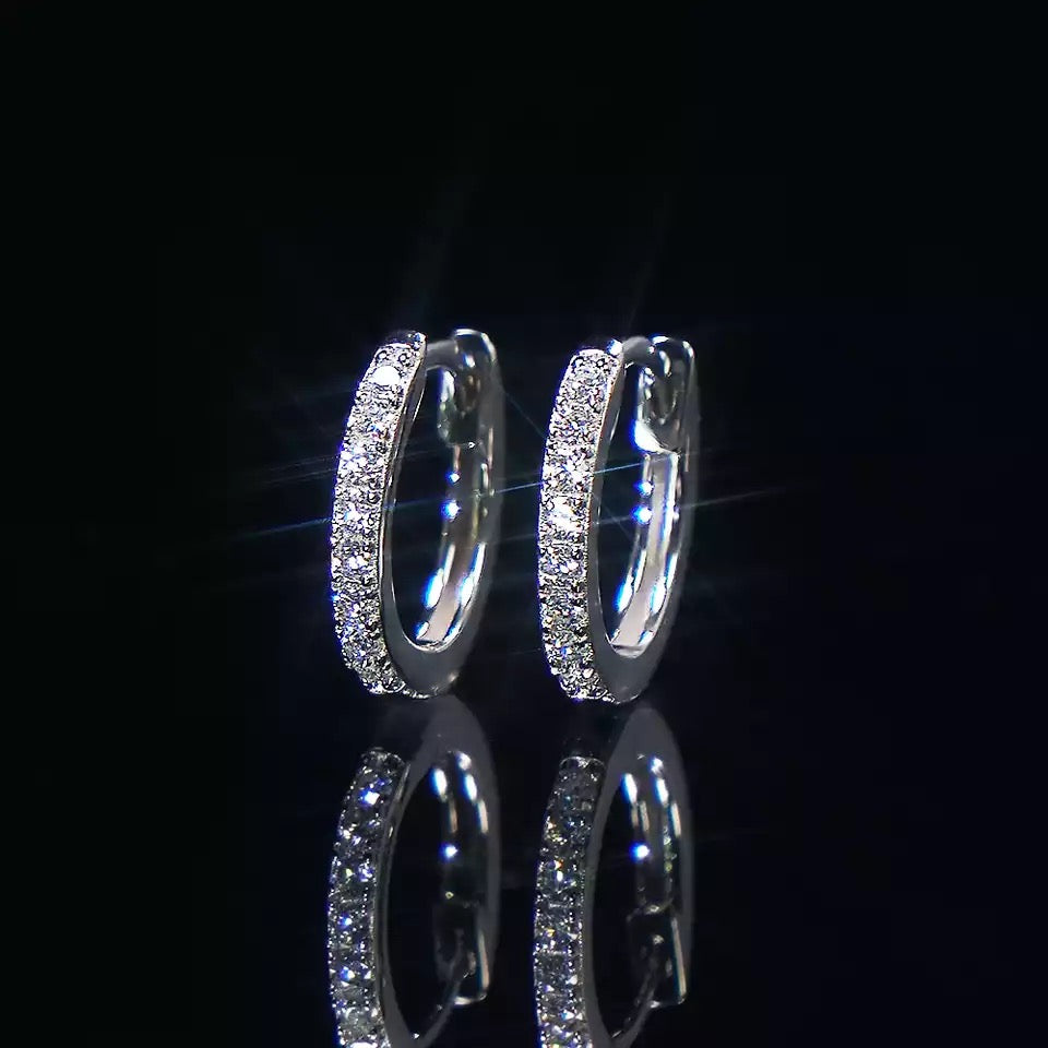 Moissanite hoops